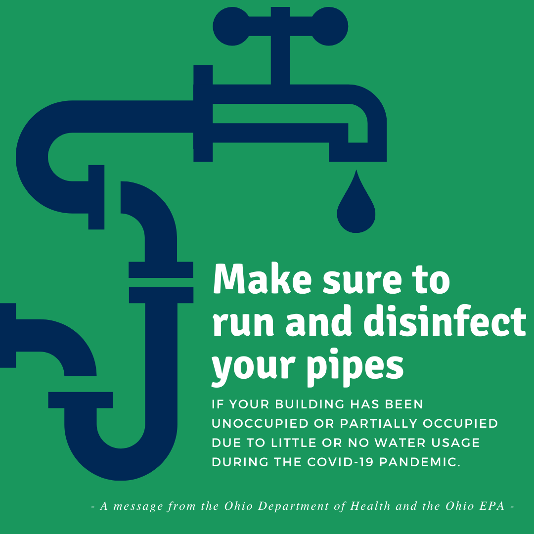 Make sure to run and disinfect your pipes 05052020