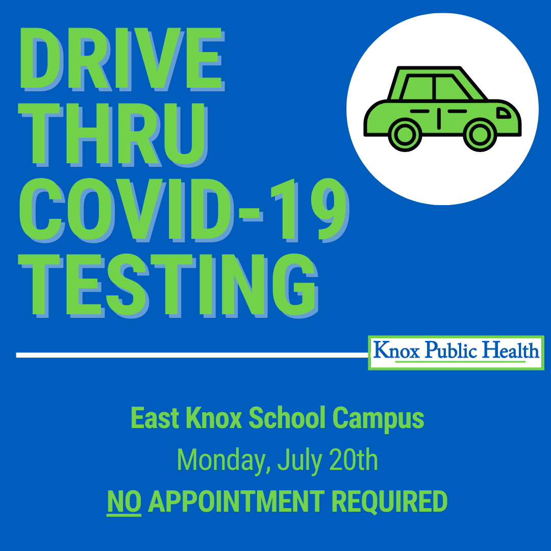 East Knox drive thru COVID 19 testing 07152020