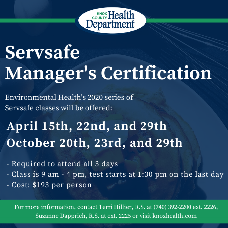 Servsafe Managers Certification April and October 2020 1